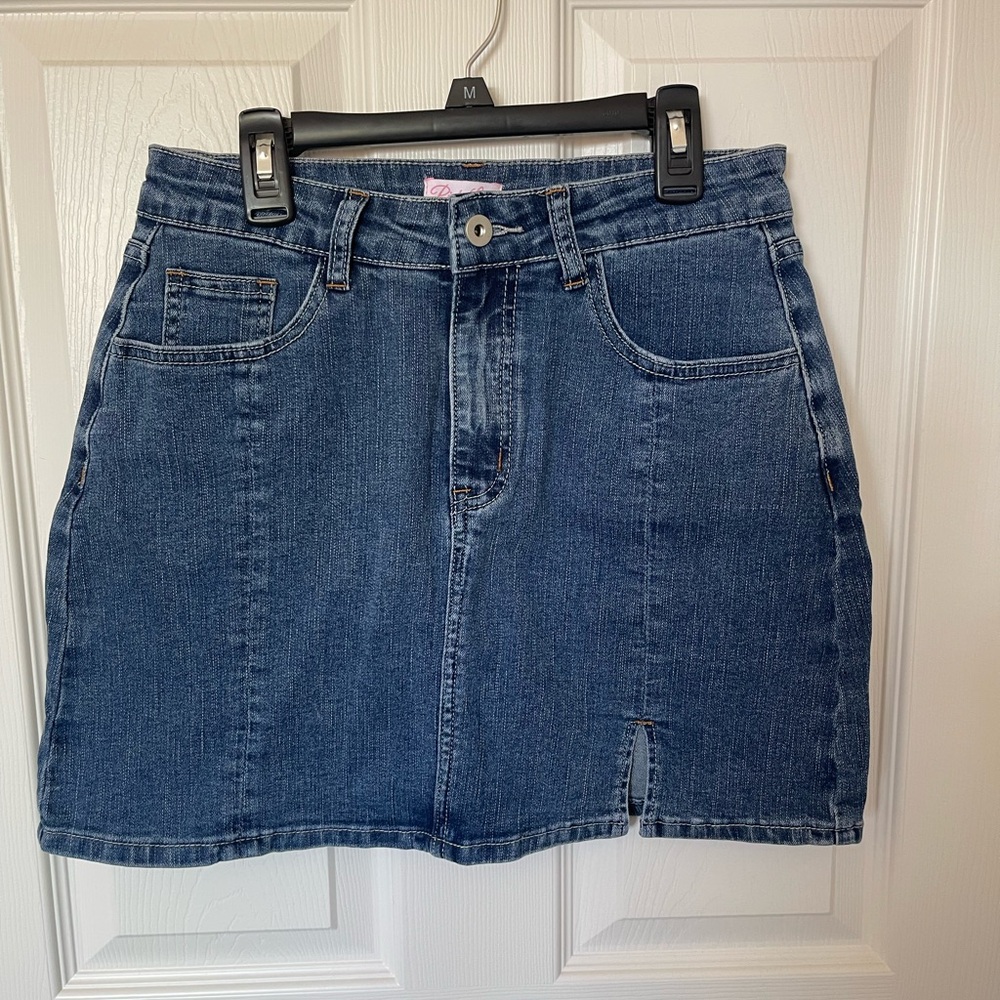 Pink Lily Blue Mini Pencil Skirt Casual NWOT